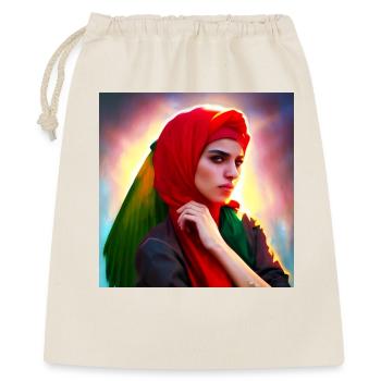 Femme arabe Hijab Art - Sac cadeau 40 x 50 cm - nature - Devant