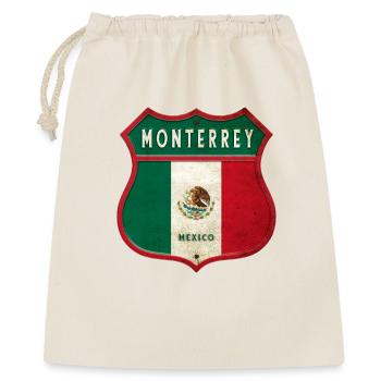 Monterrey Mexiko Wappen Design - Geschenkbeutel aus Baumwolle (40 x 50 cm) - Natur - Vorne