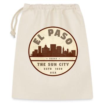 El Paso Sonnenstadt Skyline - Geschenkbeutel aus Baumwolle (40 x 50 cm) - Natur - Vorne