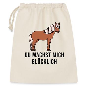 Pferdefan Pferde Islandpferde Reiten Statement - Geschenkbeutel aus Baumwolle (40 x 50 cm) - Natur - Vorne