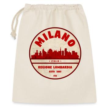 Insigne rétro de la Skyline de Milan Lombardie - Sac cadeau 40 x 50 cm - nature - Devant