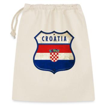 Croatia flag coat of arms design - Gift Bag 40 x 50 cm - nature - Front