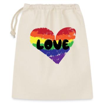 Heart Love Lgbt Relationship Saying Homosexual - Gift Bag 40 x 50 cm - nature - Front