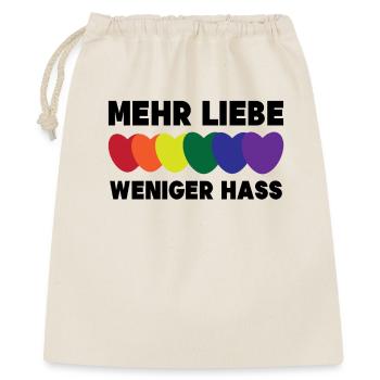 Lgbt Gleichberechtigung Statement Homosexuell Herz - Geschenkbeutel aus Baumwolle (40 x 50 cm) - Natur - Vorne