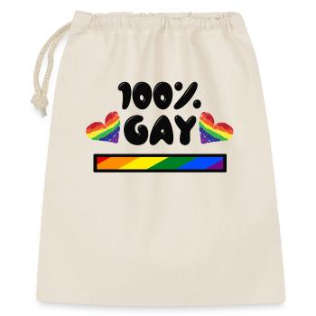 Gay Pride Heart Rainbow Lgbt Statement Homo - Gift Bag 40 x 50 cm - nature - Front
