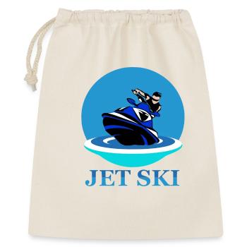 Jetski - Geschenkbeutel aus Baumwolle (40 x 50 cm) - Natur - Vorne