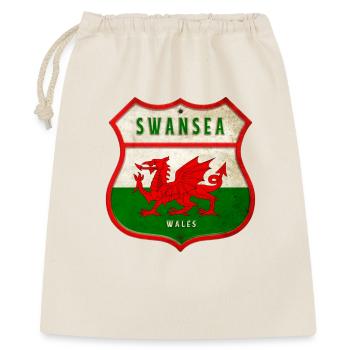 Swansea Pays de Galles Drapeaux Design - Sac cadeau 40 x 50 cm - nature - Devant