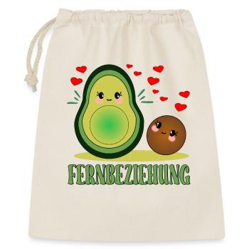 Lustige Fernbeziehungsgeschenke - AVOCADO VERGEBEN - Geschenkbeutel aus Baumwolle (40 x 50 cm) - Natur - Vorne