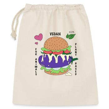Vegan Burger Poster - Gift Bag 40 x 50 cm - nature - Front