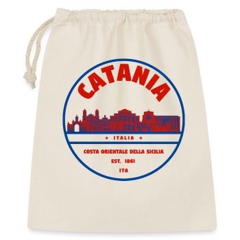 Logo du Catania Skyline Round Italie - Sac cadeau 40 x 50 cm - nature - Devant