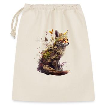 Renard avec des plantes sur le dos - Sac cadeau 40 x 50 cm - nature - Devant