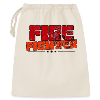 Brandschutz Feuerwehrmann Statement Feuerwehr - Geschenkbeutel aus Baumwolle (40 x 50 cm) - Natur - Vorne