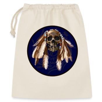 scull with feathers around - Gift Bag 40 x 50 cm - nature - Front