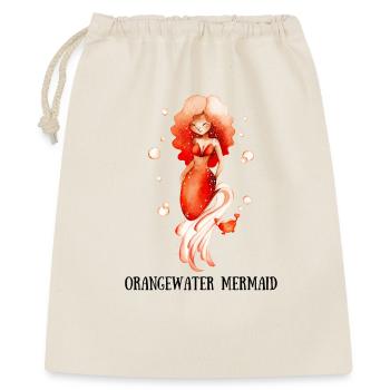 Orange-Water Mermaid - Geschenkbeutel aus Baumwolle (40 x 50 cm) - Natur - Vorne