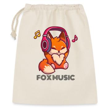 Fox Music - Geschenkbeutel aus Baumwolle (40 x 50 cm) - Natur - Vorne