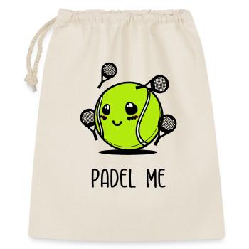 Padel Ball Racket Sportart Statement Spieler - Geschenkbeutel aus Baumwolle (40 x 50 cm) - Natur - Vorne