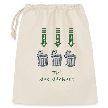 Tri des déchets - Sac cadeau 40 x 50 cm - nature - Devant