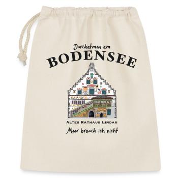 Bodensee, Lindau kultiges Altes Rathaus - Geschenkbeutel aus Baumwolle (40 x 50 cm) - Natur - Vorne