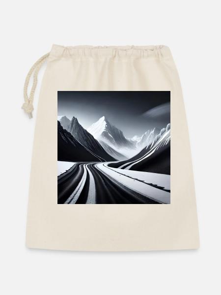 Winterlandschaft - Geschenkbeutel aus Baumwolle (40 x 50 cm) - Natur