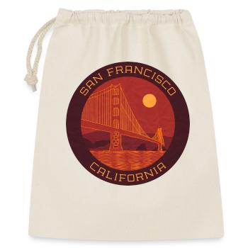San Francisco | Golden Gate Bridge - Geschenkbeutel aus Baumwolle (40 x 50 cm) - Natur - Vorne