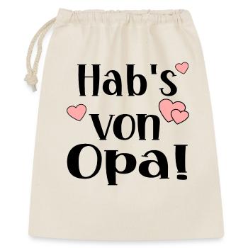 OPA ENKELKIND SPRÜCHE - FAMILIE - Geschenkbeutel aus Baumwolle (40 x 50 cm) - Natur - Vorne