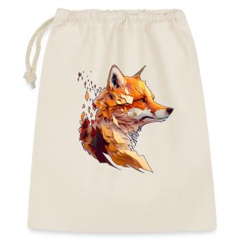 Polygon Fuchs Design, Hübscher Fuchs - Geschenkbeutel aus Baumwolle (40 x 50 cm) - Natur - Vorne