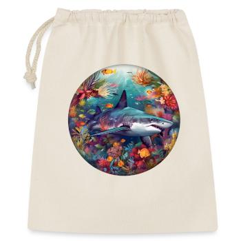 Underwater Shark in Coral Reef Circular Picture - Gift Bag 40 x 50 cm - nature - Front