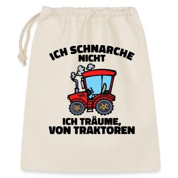 Traktor Statement Fahrzeug Ackerbau Biobauer - Geschenkbeutel aus Baumwolle (40 x 50 cm) - Natur - Vorne