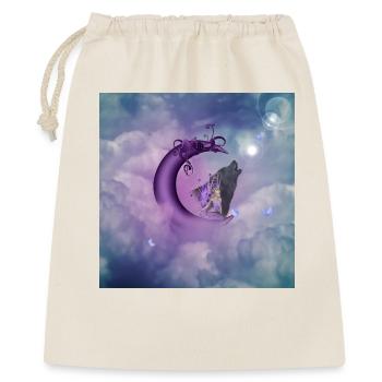 Fée sur la Lune - Sac cadeau 40 x 50 cm - nature - Devant
