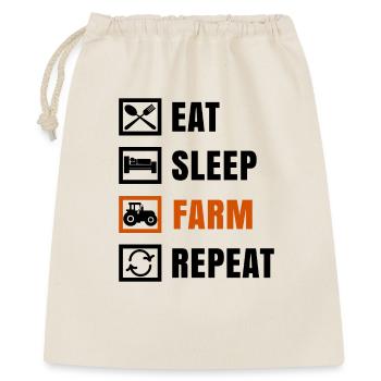 Traktor Statement Feld Nutzfahrzeug Landwirt - Geschenkbeutel aus Baumwolle (40 x 50 cm) - Natur - Vorne