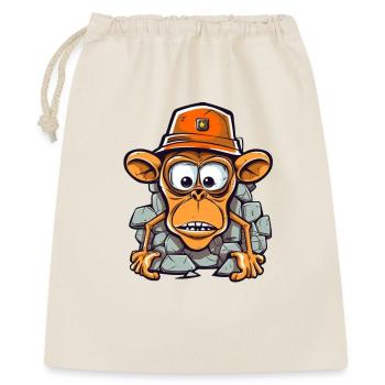 Adorable monkey with construction helmet - Gift Bag 40 x 50 cm - nature - Front