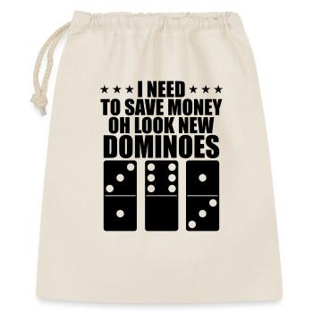 Domino Design - Geschenkbeutel aus Baumwolle (40 x 50 cm) - Natur - Vorne