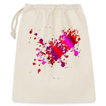 ROT PINKES BLUT - HALLOWEEN KOSTÜME BLUTFLECKEN - Geschenkbeutel aus Baumwolle (40 x 50 cm) - Natur - Vorne