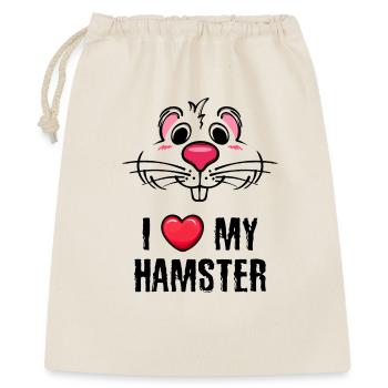 Hamster Heart Pets Statement Animal préféré - Sac cadeau 40 x 50 cm - nature - Devant