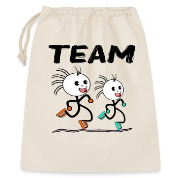 RUNNING TEAM KNITTING MAN RUNNING RUNNING GROUP - Gift Bag 40 x 50 cm - nature - Front