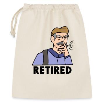 Retiree Saying Retirement Leisure Time Out Senior - Gift Bag 40 x 50 cm - nature - Front