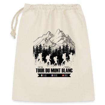 Tour du Mont Blanc - Geschenkbeutel aus Baumwolle (40 x 50 cm) - Natur - Vorne