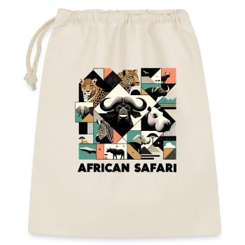 Safari en Afrique - Sac cadeau 40 x 50 cm - nature - Devant