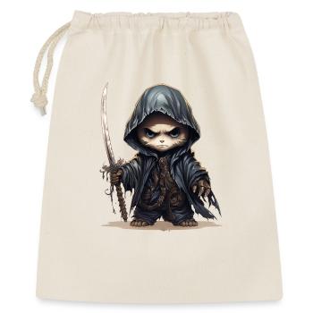 Panda Ninja Mit Speer Fantasy Shirt - Geschenkbeutel aus Baumwolle (40 x 50 cm) - Natur - Vorne