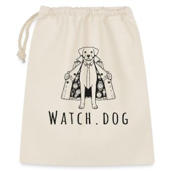 chien de garde montres chiens animaux jeu de mots - Sac cadeau 40 x 50 cm - nature - Devant