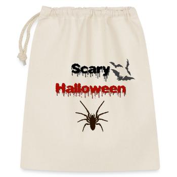 Halloween Outfit, gruselige Prints, Sprüche - Geschenkbeutel aus Baumwolle (40 x 50 cm) - Natur - Vorne