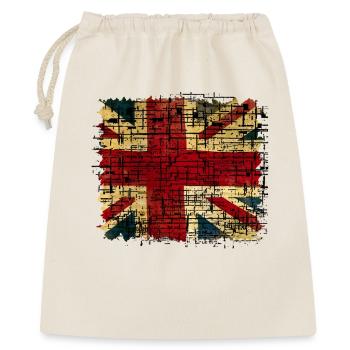 Vintage Britischer Union Jack Digital Kunst - Geschenkbeutel aus Baumwolle (40 x 50 cm) - Natur - Vorne