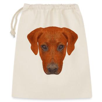 haustierkleidung herren, rhodesian ridgeback - Geschenkbeutel aus Baumwolle (40 x 50 cm) - Natur - Vorne
