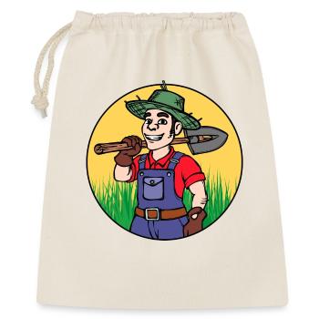 Farmer Job Work Earn Money Worker - Gift Bag 40 x 50 cm - nature - Front