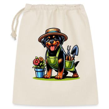 Rottweiler dog gardener design - Gift Bag 40 x 50 cm - nature - Front