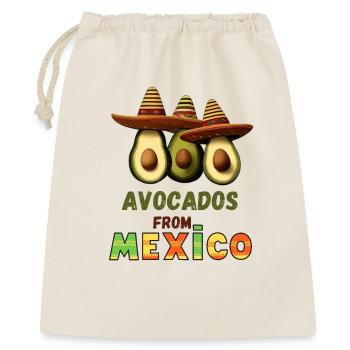 Avocado mit Mexiko - Geschenkbeutel aus Baumwolle (40 x 50 cm) - Natur - Vorne