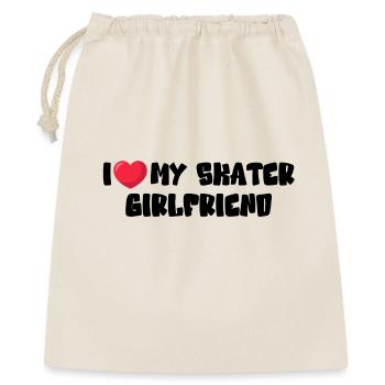 I Love My Skater Girlfriend - Gift Bag 40 x 50 cm - nature - Front