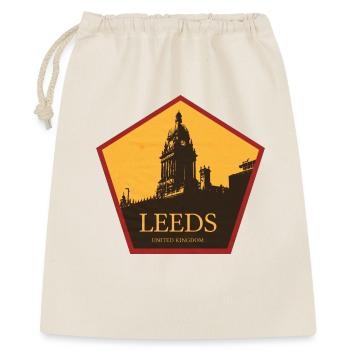 Leeds Uhrturm Silhouette - Geschenkbeutel aus Baumwolle (40 x 50 cm) - Natur - Vorne