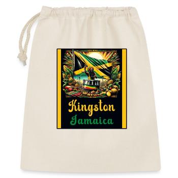 Jamaïque Kingston Reggae Design - Sac cadeau 40 x 50 cm - nature - Devant