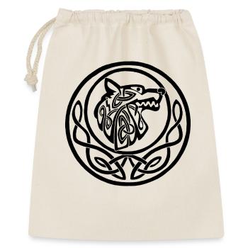 Black Wolf Lunar Symbol - Gift Bag 40 x 50 cm - nature - Front